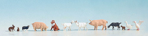 NOCH Farm Animals (12) Figure Set HO Gauge Scenics 15711