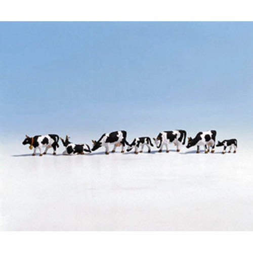 NOCH Black and White Cows (7) Figure Set HO Gauge Scenics 15721