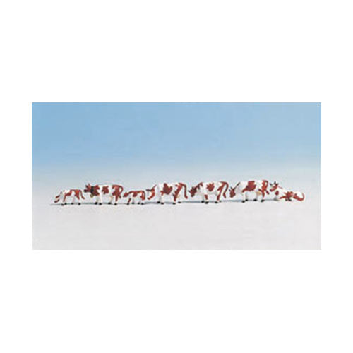NOCH Brown and White Cows (7) Figure Set HO Gauge Scenics 15723