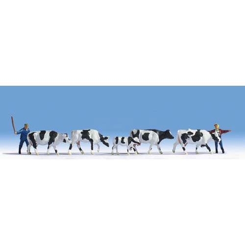 NOCH Cows (5) and Drovers (2) Figure Set HO Gauge Scenics 15724