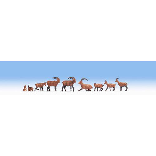 NOCH Alpine Animals (9) Figure Set HO Gauge Scenics 15742