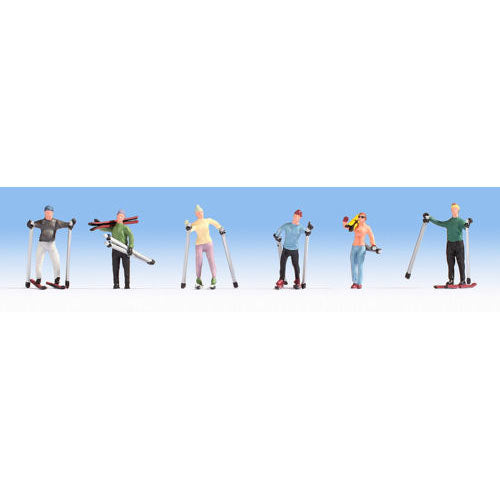 NOCH Skiers (6) Figure Set HO Gauge Scenics 15827