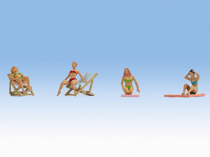 Noch Sunbathers (4) Figure Set HO Gauge 15851