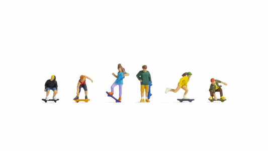 Noch Skateboarders (6) Figure Set N15889 HO Gauge