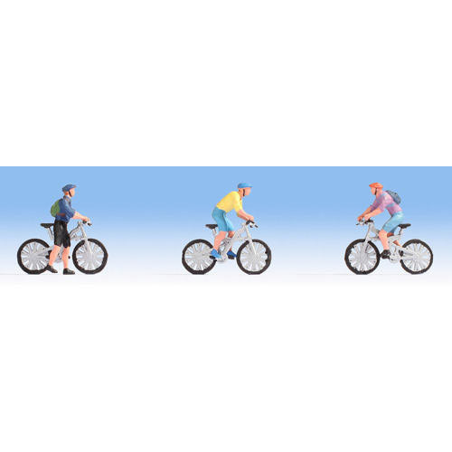 NOCH Mountain Bikers (3) Figure Set HO Gauge Scenics 15899