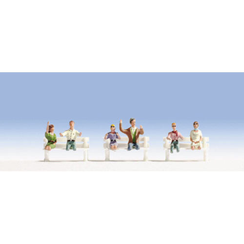 NOCH Convertible Car Drivers (6) without Legs Figure Set HO Gauge Scenics 15911