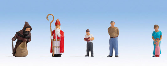 Noch St Nicholas' Evening (5) Figure Set N15923 HO Scale