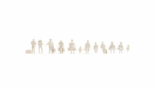 Noch 16001 Unpainted Pedestrians Archirecture Line Figure Set 1:100