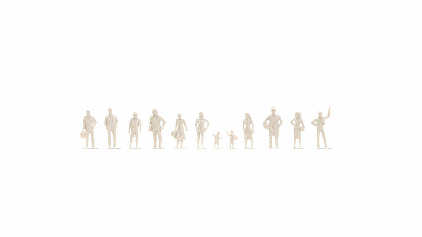 Noch 16002 Unpainted Standing People Architecture Line Figure Set 1:100