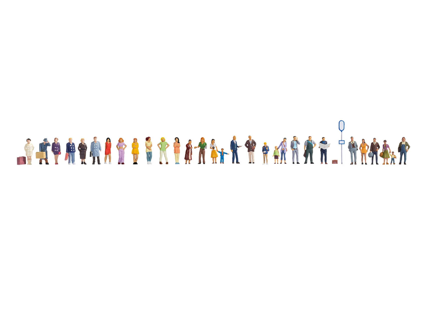Noch 16054 People Standing & Walking (30) Mega Economy Figure Set HO Gauge
