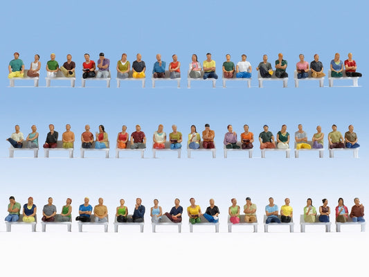 Noch Seated Passengers (60) Mega Economy Figure Set HO Gauge 16072