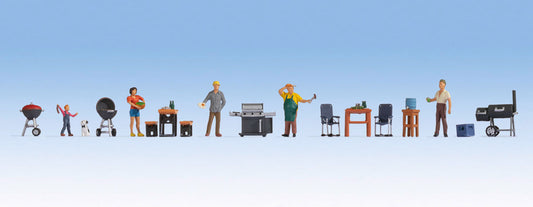 Noch Barbeque Party Themed Figure Set N16200 HO Scale