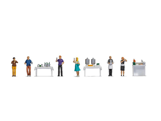 Noch At the Buffet Themed Figure Set HO Gauge N16275