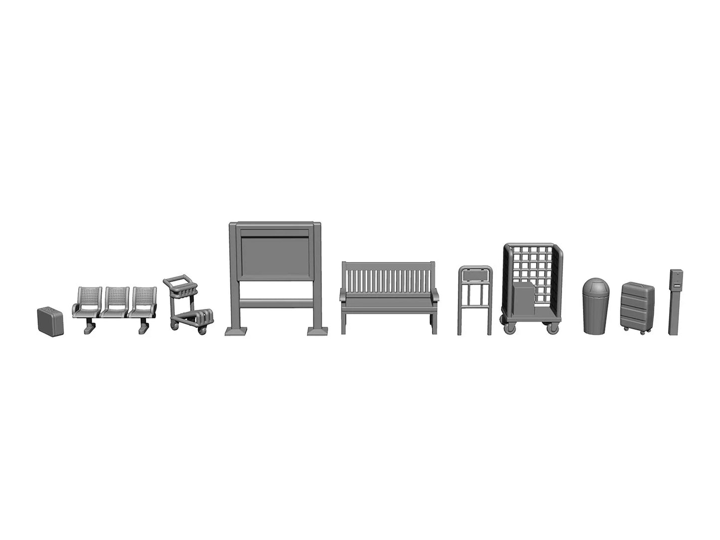Noch 16401 Station & Platform 3D Set (Pre-Built) HO Gauge