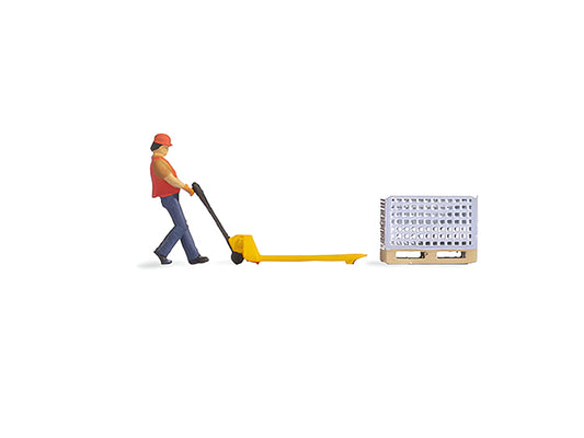 Noch Warehouse Worker (Pallet Truck) Tiny Scenes Set 16525 HO Gauge