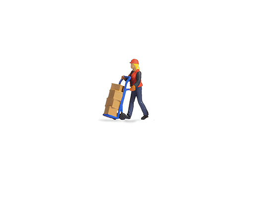 Noch Warehouse Worker (Transporting) Tiny Scenes Set 16527 HO Gauge