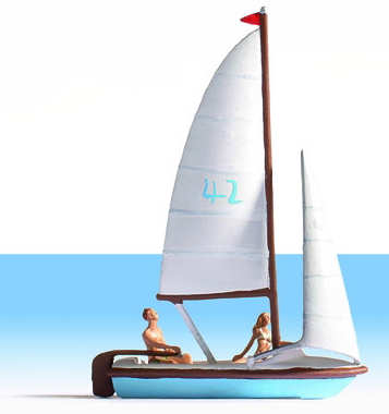 NOCH Sailing Boat w/ Figures HO Gauge Scenics 16824