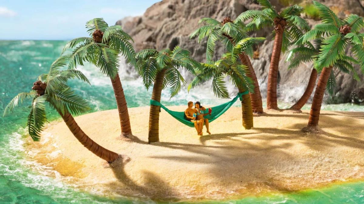 Noch micro-motion Palm Trees with Hammock Scene N21772 HO Gauge