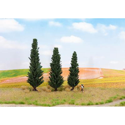 NOCH Cypress (3) Profi Trees 10/11/13cm HO Gauge Scenics 21998