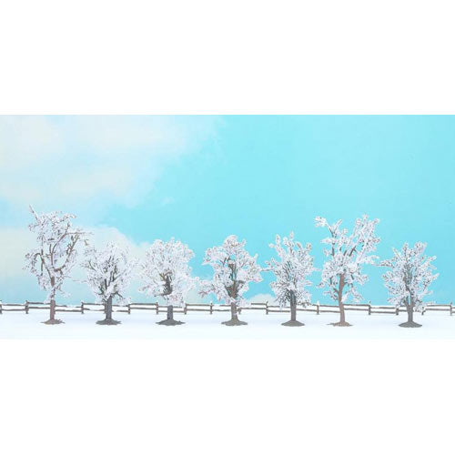 NOCH Winter (7) Classic Economy Trees 8-10cm HO Gauge Scenics 25075