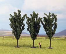 NOCH Poplar (3) Classic Trees 12cm HO Gauge Scenics 25140