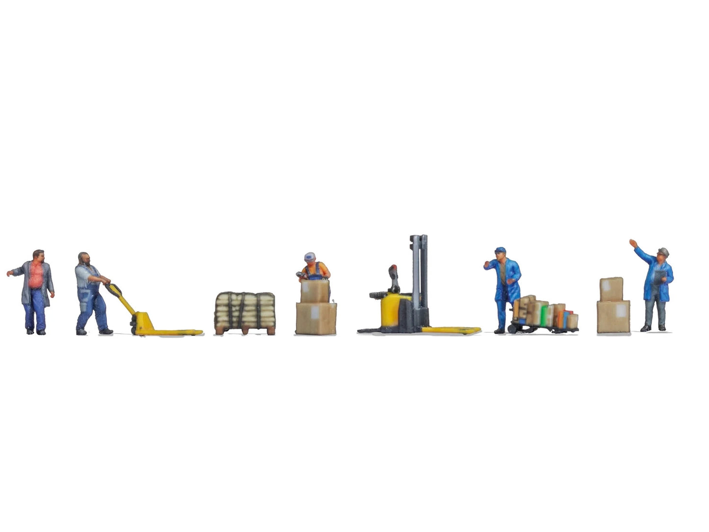 Noch Warehousemen (5) & Accessories 3D Master Figure Set N Gauge N35060