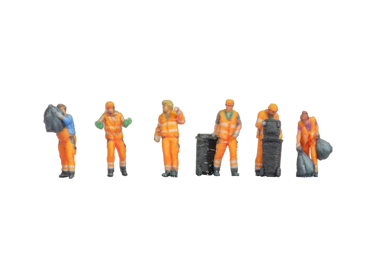Noch Refuse Collectors (6) 3D Master Figure Set N35080 N Gauge