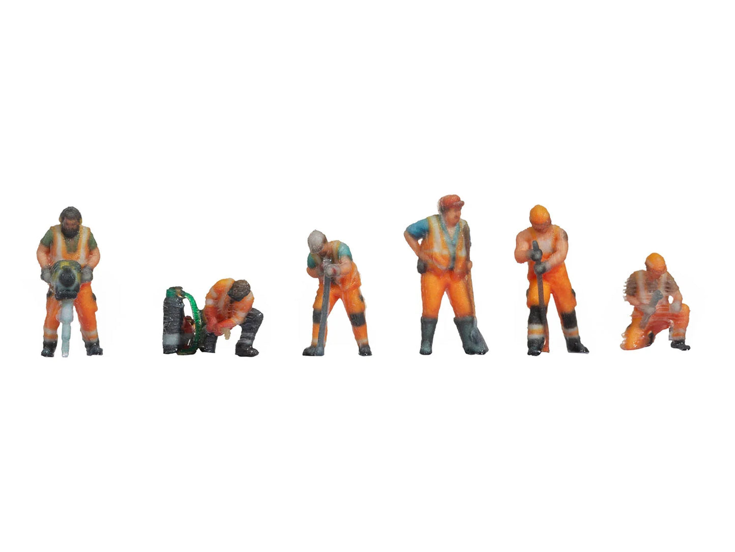 Noch Railway Track Workers (6) 3D Master Figure Set N35255 N Gauge