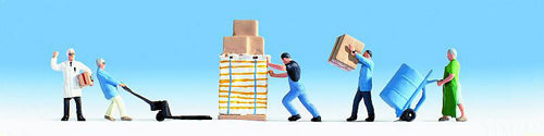 Noch Warehousemen (5) and Accessories Figure Set N Gauge 36038