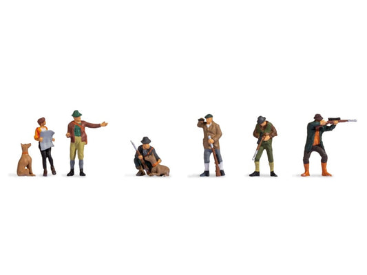 Noch Hunters & Foresters (6) Figure Set N36059 N Scale