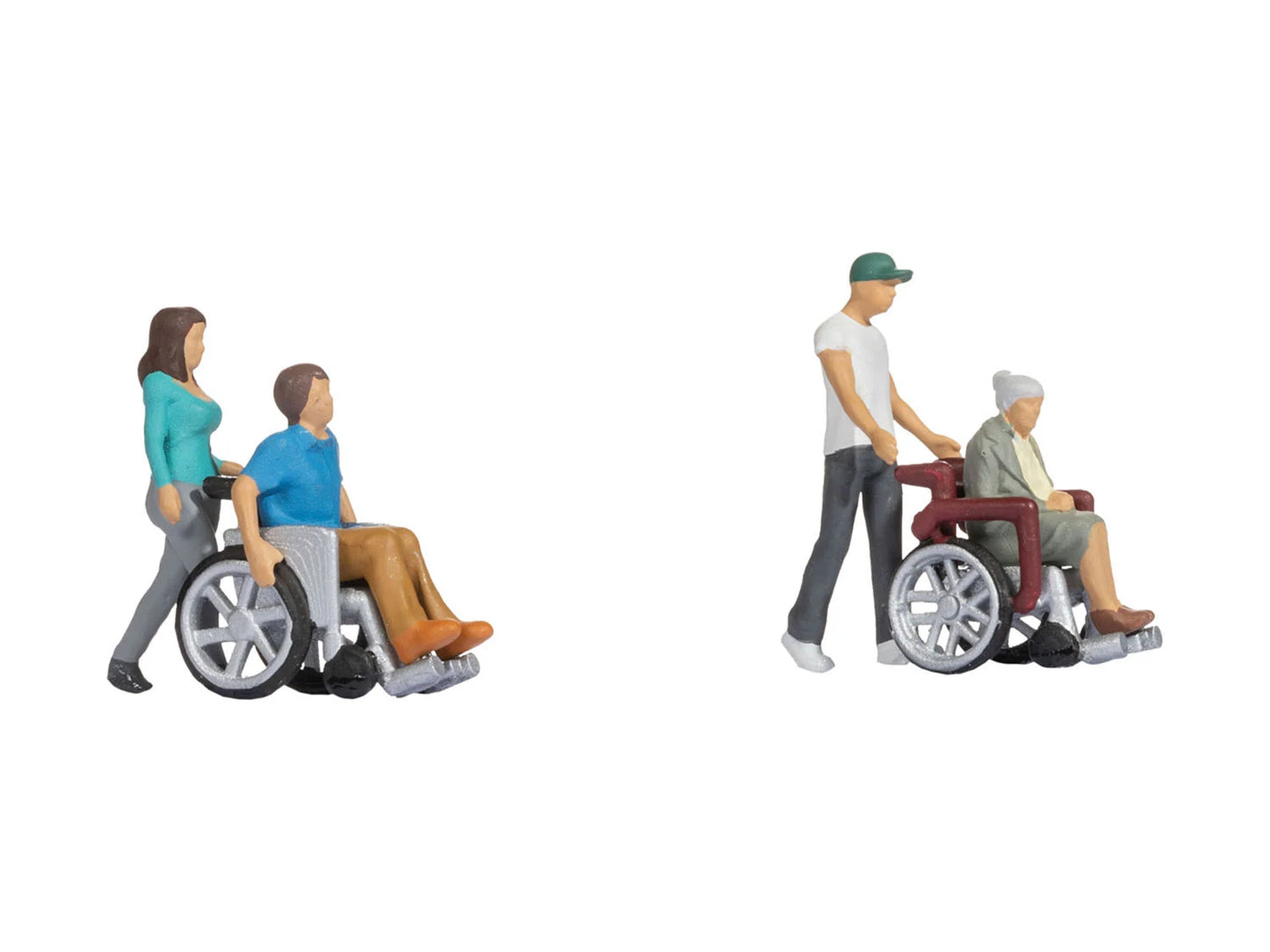 Noch Wheelchair Users (2) & Companions (2) Figure Set N36552 N Gauge