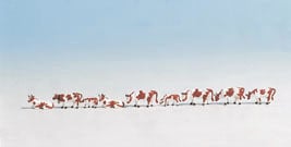 Noch Brown and White Cows (9) Figure Set N Gauge 36723