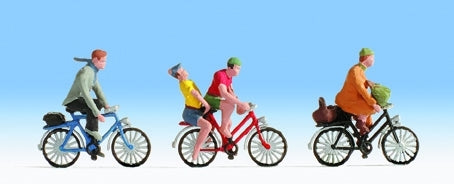 Noch Cyclists (3) and Accessories Figure Set N Gauge 36898
