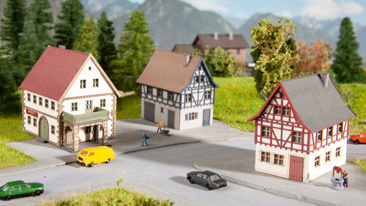 Noch 44310 Village Set (3) Laser Cut Kit Z Scale