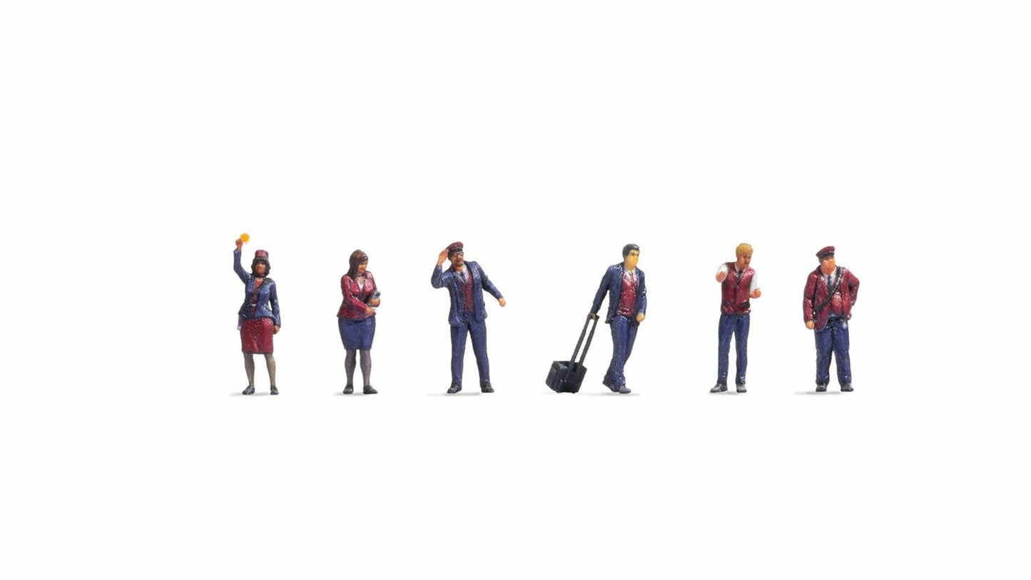 Noch Modern German Railway Staff (6) Figure Set N44510 1:220