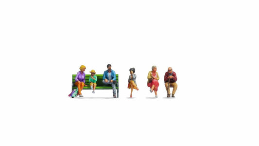 Noch Seated People (6) Figure Set N44521 1:220