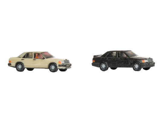 Noch MB W201/190 (2) Beige/Black 3D Master Vehicle Set N44607 Z Gauge