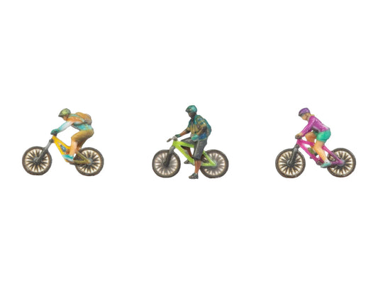 Noch 44834 Mountain Bikers (3) 3D Master Figure Set Z Gauge