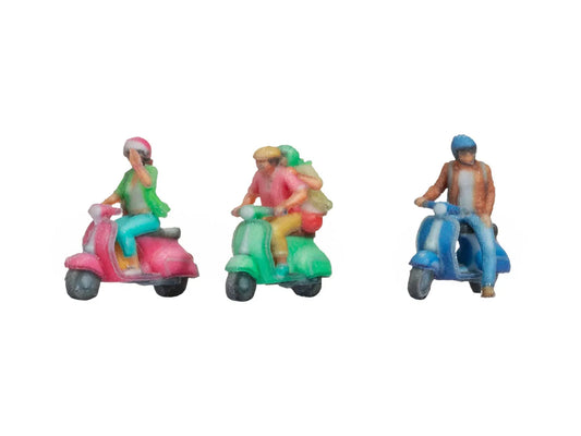 Noch Scooter Riders (3) 3D Master Figure Set N44835 Z Gauge