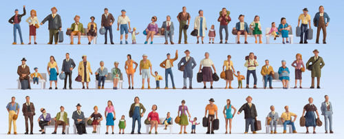 Noch 46070 People (60) Mega Economy Figure Set TT Scale