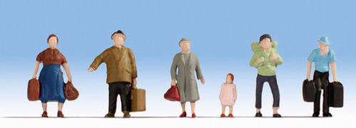 Noch 47115 Pedestrians with Luggage (6) Hobby Figure Set TT Scale