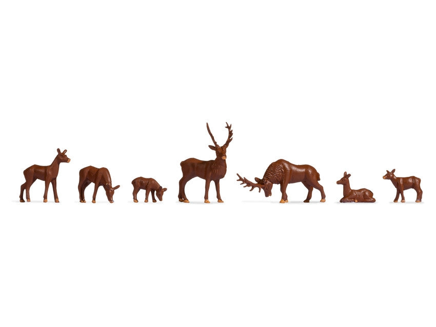 Noch 47211 Deer (7) Hobby Figure Set TT Scale