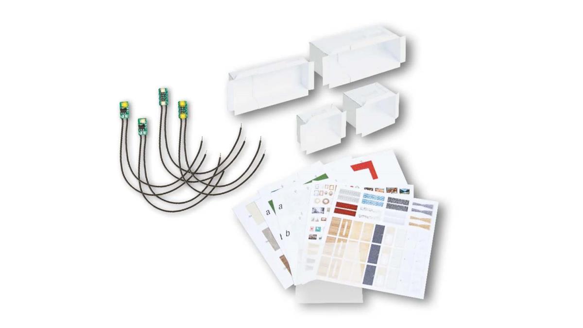 Noch micro-rooms Single LED Building Lighting Starter Set N51250 HO Gauge