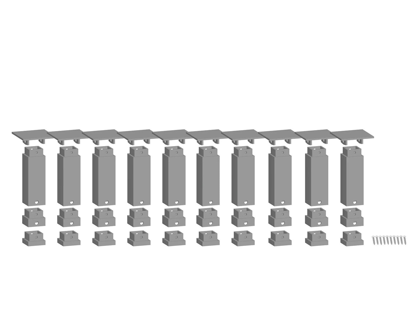 Noch Easy-Track Bottom Pillar Set (10) HO Gauge N53940