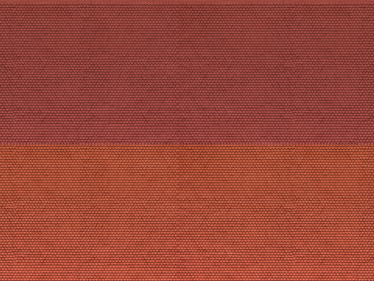 Noch 56970 Red Plain Tile 3D Cardboard Sheet 25x12.5cm N Gauge