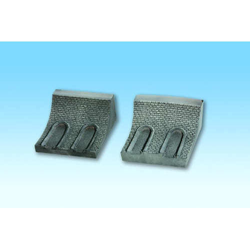 NOCH Curved Interior Hard Foam Tunnel Wall (2) 10cm HO Gauge Scenics 58031