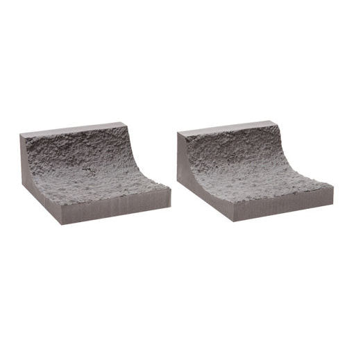 NOCH Curved Interior Hard Foam Tunnel Wall (2) 9.5cm HO Gauge Scenics 58033