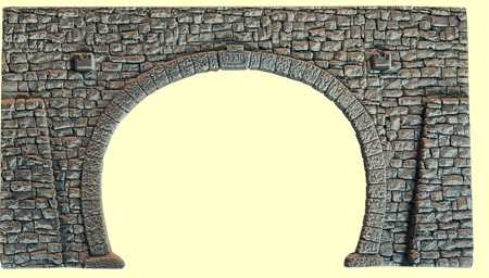NOCH Double Track Quarrystone Hard Foam Tunnel Portal HO Gauge Scenics 58248