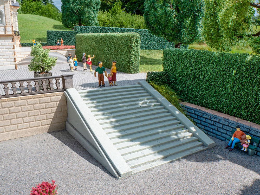Noch Straight Open Air Staircase Hard Foam (Pre-Built) N58316 HO Gauge