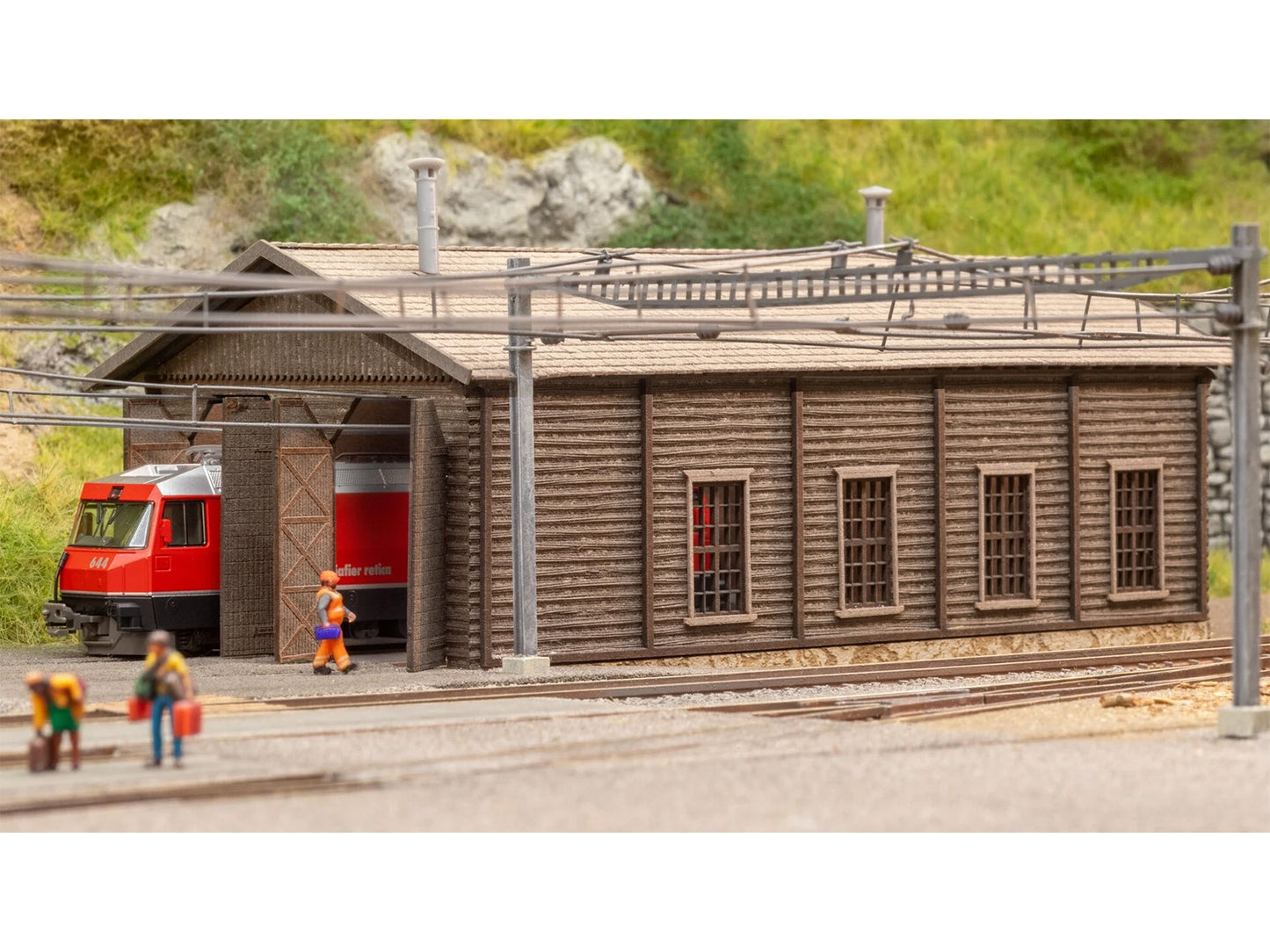 Noch Bergun Engine Shed Laser Cut Kit N Gauge N63025